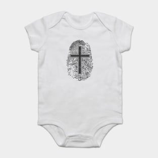 Christian thumbmark cross Baby Bodysuit